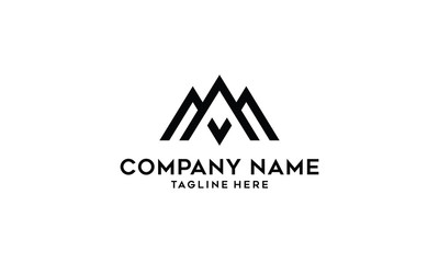 Letter M AM MA Monogram Logo Design