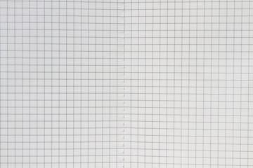 Blank striped notebook white paper line pattern. grid paper for graph design