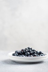 Fresh healthy blueberry on the table
