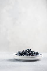 Fresh healthy blueberry on the table