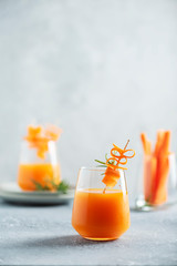 Healthy fresh juice with carrot