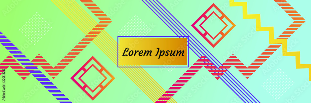 Poster abstract vector pattern gradient background templates. modern geometric design with minimal geometri