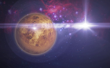 the venus planet in the space, galaxy science creative art background elements of this image...
