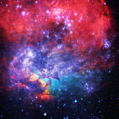 creative surreal science abstract galaxy sky with many stars, color dust elements of this image...