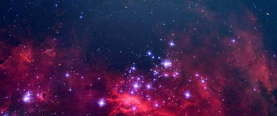 kreative surreale Wissenschaft abstrakter Galaxiehimmel mit vielen Sternen, Farbstaubelemente dieses von der NASA bereitgestellten Bildes