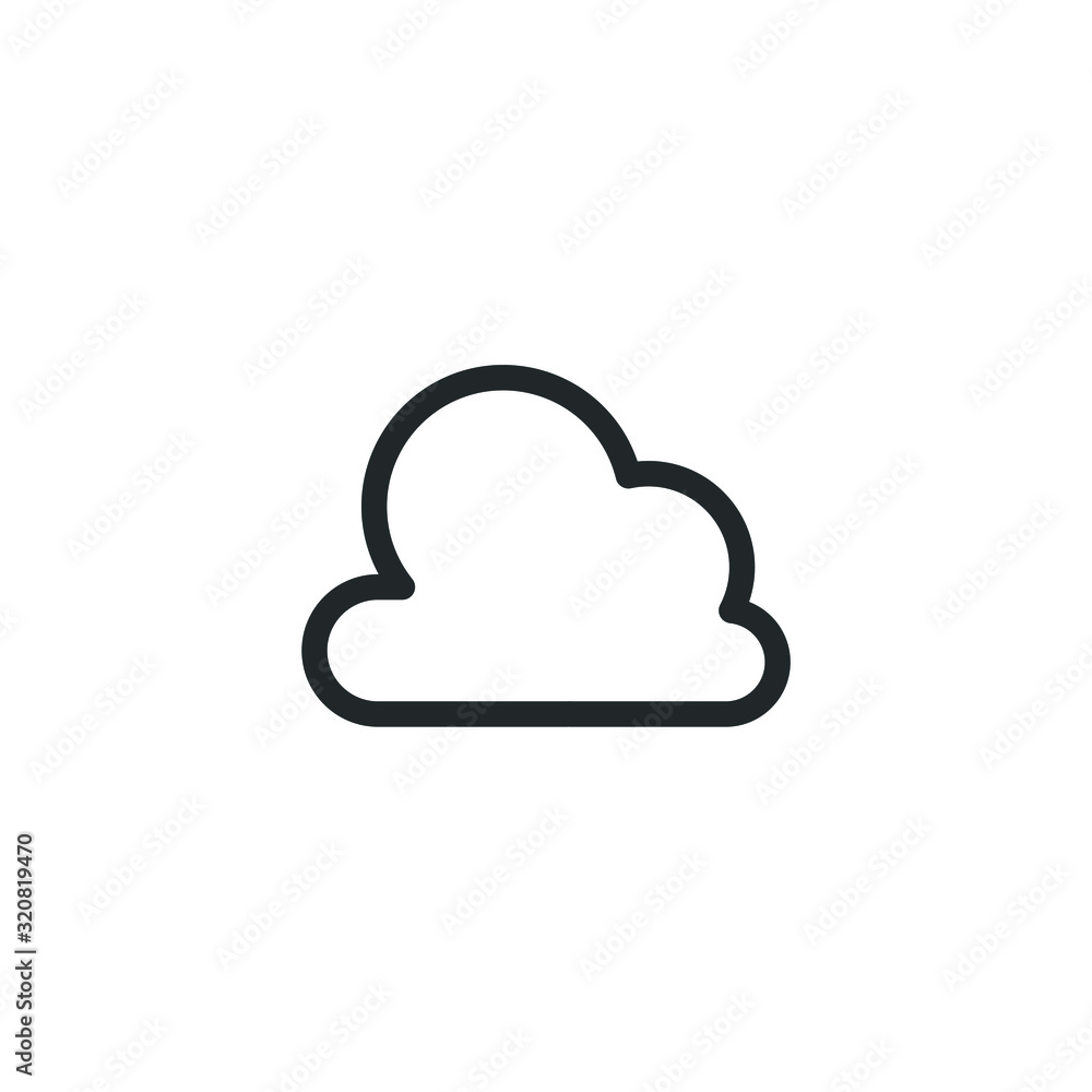 Aufkleber cloud icon template color editable. cloud symbol vector sign isolated on white background illustration for graphic and web design.