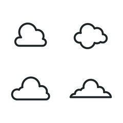 cloud icon template color editable. cloud symbol vector sign isolated on white background illustration for graphic and web design.