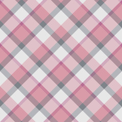 Fototapeta premium Seamless pattern in discreet grey and light and dark pink colors for plaid, fabric, textile, clothes, tablecloth and other things. Vector image. 2