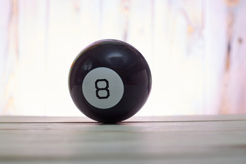 The ball of predictions figure eight on a light background