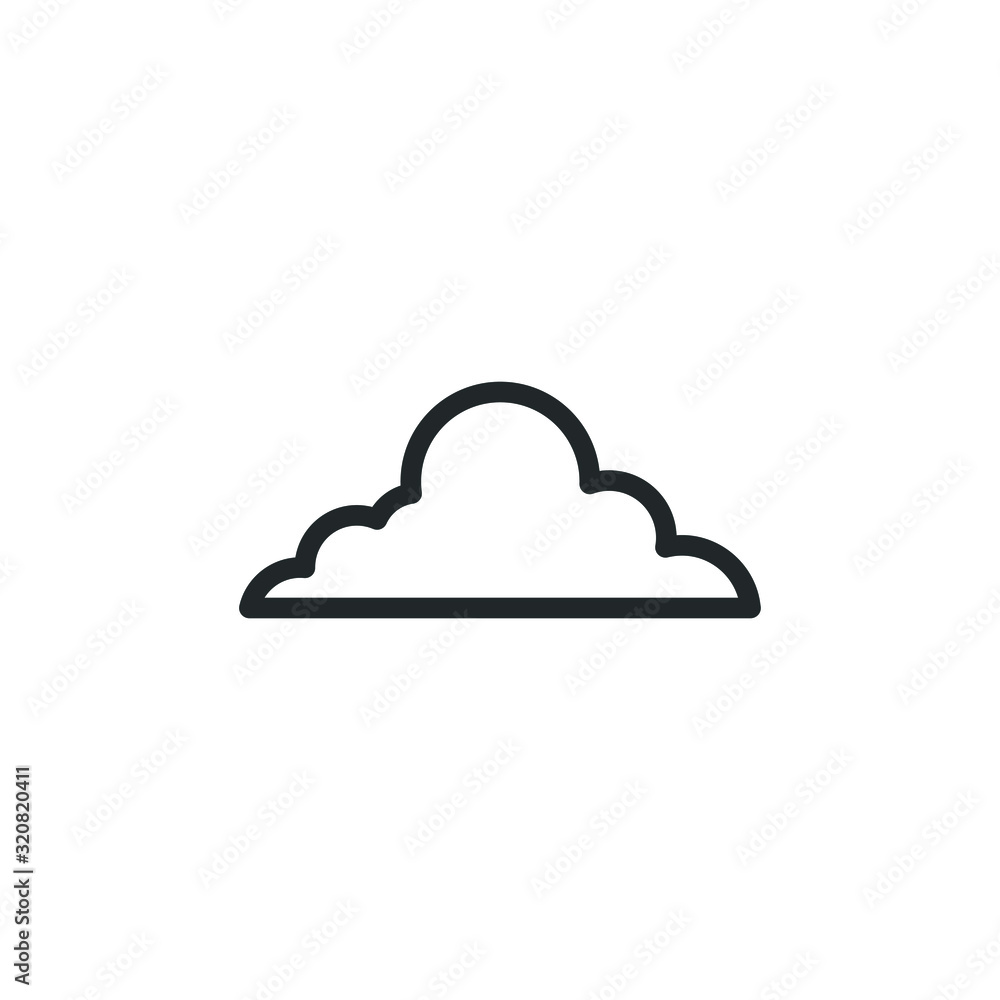 Aufkleber cloud icon template color editable. cloud symbol vector sign isolated on white background illustration for graphic and web design.