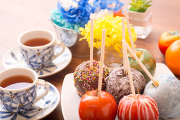 カラフルなりんごアメ