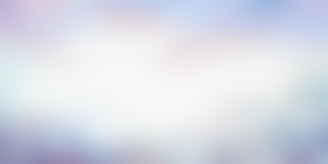 Obraz premium Blue lilac pastel iridescent vignette blur pattern. White centre empty background. Light defocused texture. Abstract illustration.