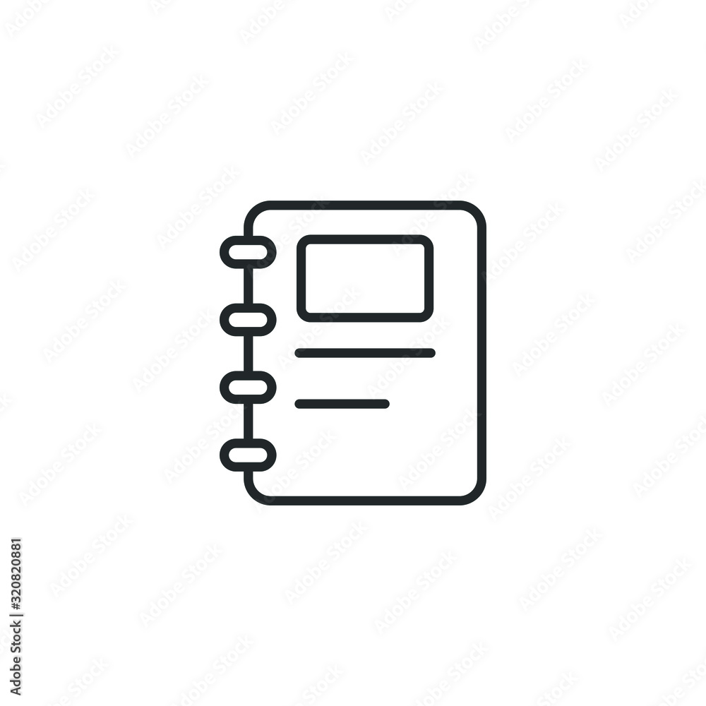 Poster notebook icon template color editable. Contract symbol vector sign isolated on white background illustration for graphic and web design.