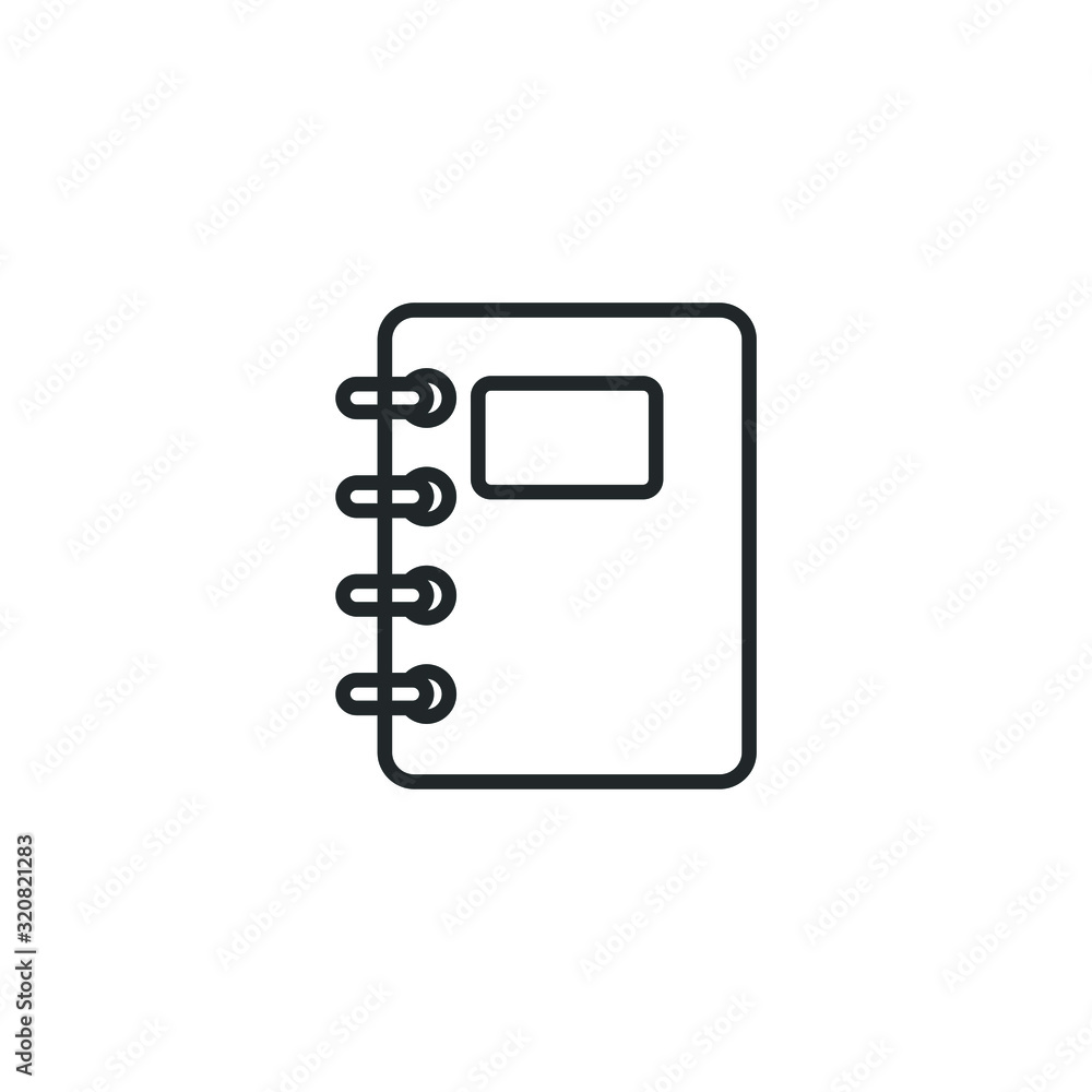 Poster notebook icon template color editable. Contract symbol vector sign isolated on white background illustration for graphic and web design.