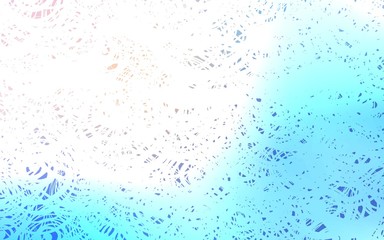 Light Pink, Blue vector abstract doodle pattern. Blurred decorative design in Indian style with roses. The pattern can be used for coloring books and pages for kids.