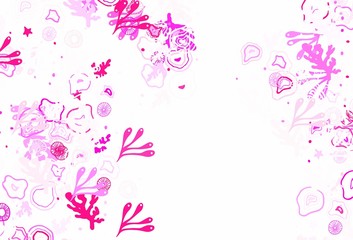 Plakat Light Purple, Pink vector backdrop with memphis shapes.