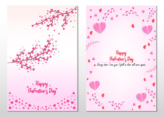 Happy Valentine's Day for postcard of message I fall in love agin of vector.