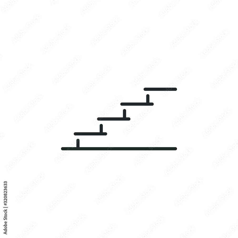 Poster stairs icon template color editable. staircase stairway symbol vector sign isolated on white backgro