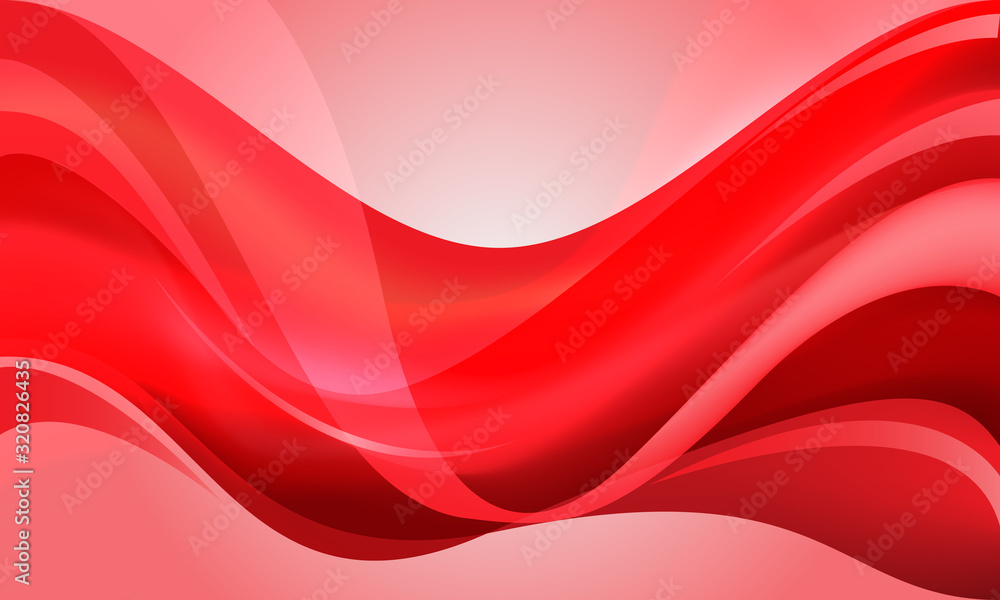 Poster abstract red curve wave design modern luxury background texture vector illustration.