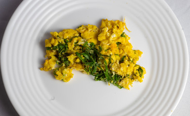 Omelet with cabbage and cheese