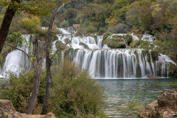Cascading Waterfalls Skradinski Buk. Krka