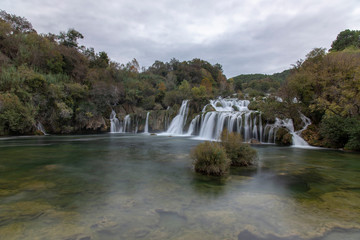 Cascading Waterfalls Skradinski Buk. Krka