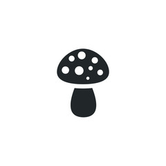 mushroom icon template color editable. mushroom symbol vector sign isolated on white background illustration for graphic and web design.