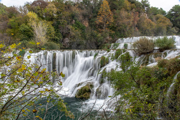 Cascading Waterfalls Skradinski Buk. Krka
