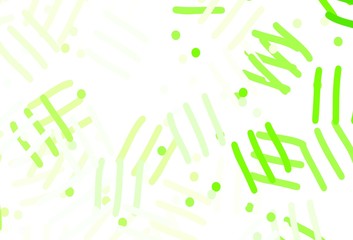 Light Green vector pattern with sharp lines, dots.