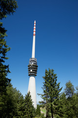 Fototapeta premium Telecommunications tower view