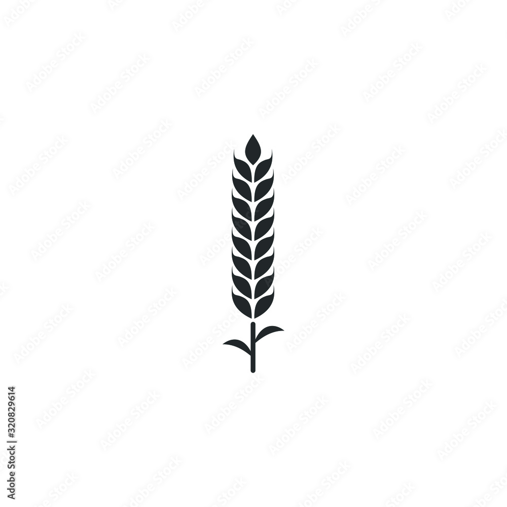 Poster wheat icon template color editable. agriculture symbol vector sign isolated on white background illu