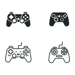 game controler icon template color editable. Gamepad symbol vector sign isolated on white background illustration for graphic and web design.