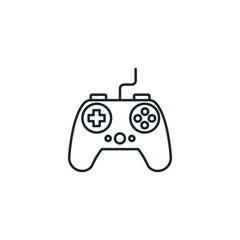 game controler icon template color editable. Gamepad symbol vector sign isolated on white background illustration for graphic and web design.