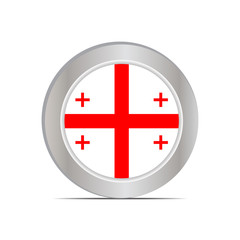 Georgia's national flag is isolated in official colors.
