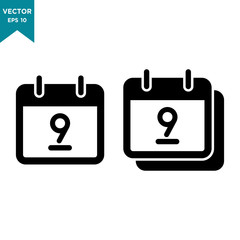 best of calendar icon in trendy flat design 