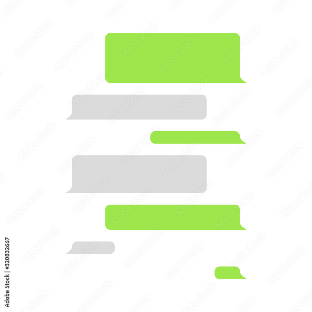 Poster social network messenger form for web and app graphic design. vector