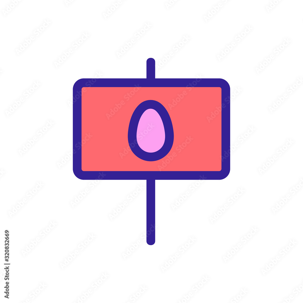 Poster mailbox icon vector. a thin line sign. isolated contour symbol illustration