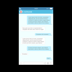 Social Network Messenger Form for Web and App Graphic Design. Vector