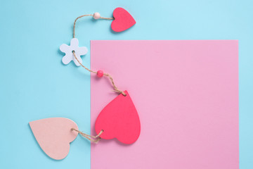 colorfull valentines day paper background with heart
