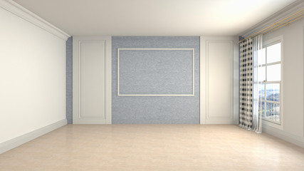 Obraz na płótnie Canvas Empty interior with window. 3d illustration