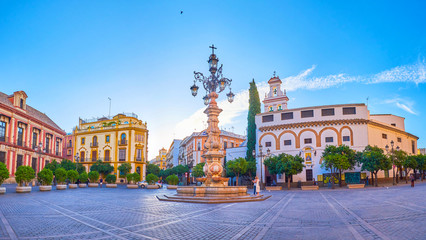Plaza Virgen de los Reyes in Seville, Spain