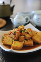 Food portrait of Braised tofu
