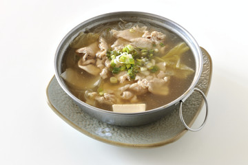 Food portrait of Manchurian pickled cabbage hotpot