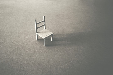 lonely wooden chair waiting for somobody to be used
