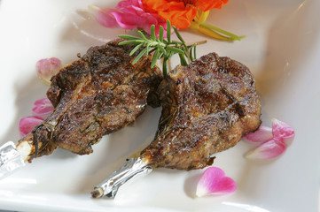 Food portrait of Grilled lamb chops