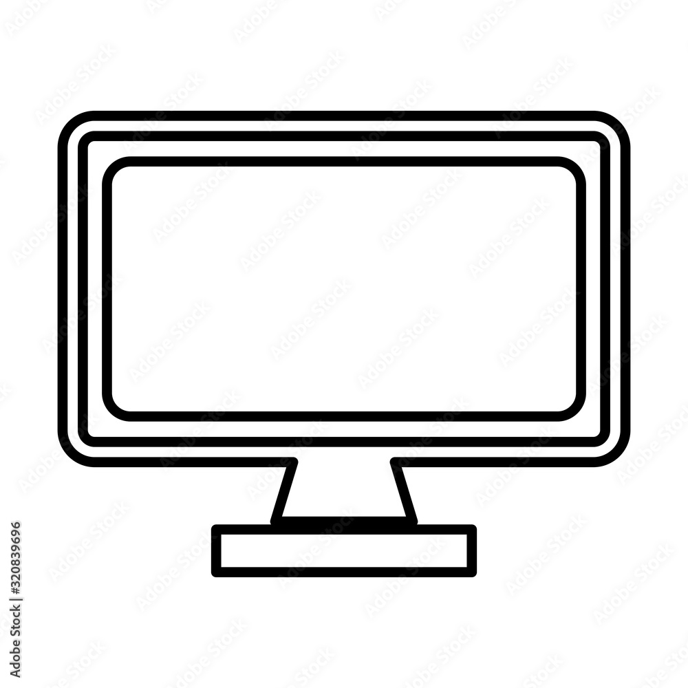 Poster desktop computer device isolated icon