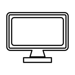 desktop computer device isolated icon