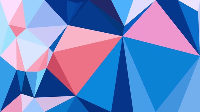 abstract stop motion of polygon geometric shape  with colorful tone color