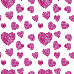 Seamless pattern in the style of Zenart to Valentine's Day