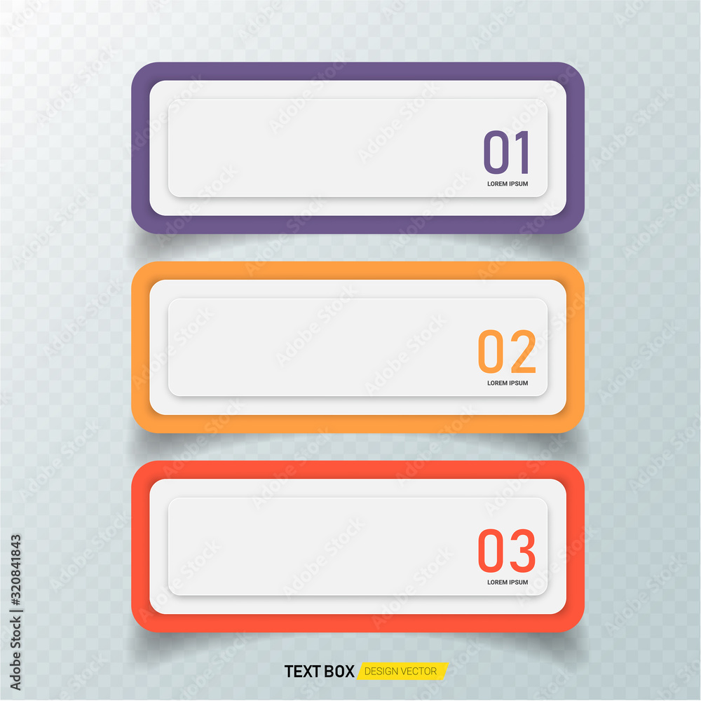 Poster set of text box. quote bubbles with 3d shape. vector illustration.